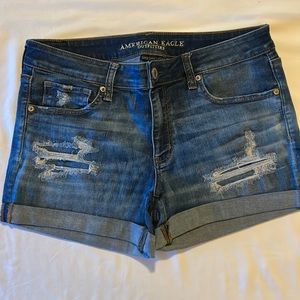 American Eagle midi jean shorts
